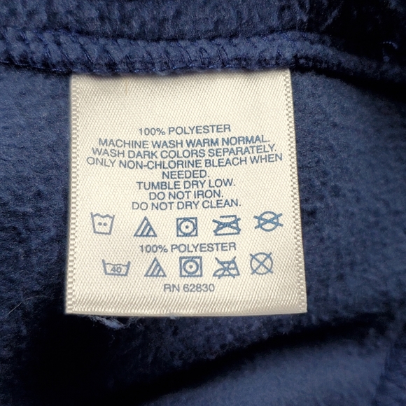 Land's End Blue Fleece Pullover Sweatshirt Polartec - Excellent Condition - L/T - Picture 6 of 10
